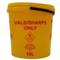 Bio Hazard Sharps Container 10L